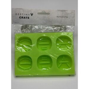 Destiny Crate Hive Rune Ice Tray Silicone Mold Lime Green Bungie Loot Gaming NEW